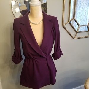 Alice + Olivia Deep Purple Blazer